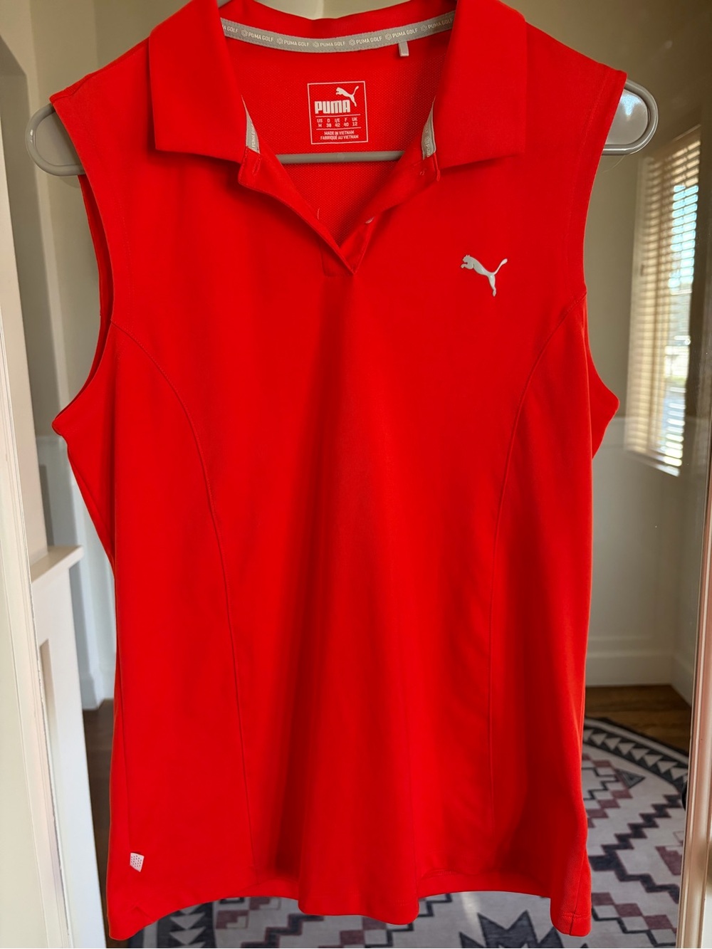 Puma Sleeveless Polo Tee with White Logo